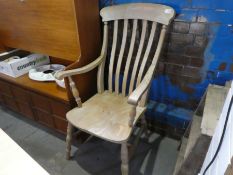 Vintage beech bar back armchair