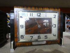 Bush vintage radio type DAC10 1930s and a Walnut mantle clock with presentation plaque