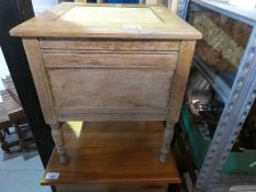Waxed pine bedside chest 3 drawers, pine commode, and 2 dressing table mirrors