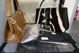 Two handbags and other similar items