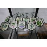 12 x painted herb signs