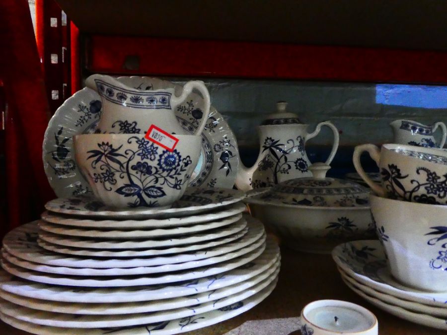 Selection of Meakin ware blue Nordic pattern - Image 2 of 6