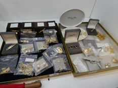 Christian Dior; two trays of jewellery including necklaces, earring, cufflinks and similar