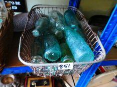 A selection of old glass bottles