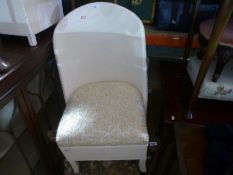 Loom style tub chair, laundry bin oak glazed cabinet and armchair