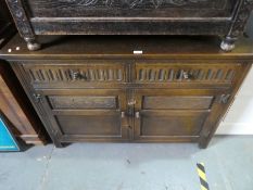 Vintage oak charm style sideboard with drawers and cupboards