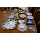 A small quantity of antique ceramics, a Royal Worcester barrel shaped jug, glassware and sundry