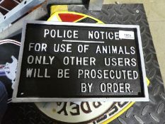 Animals only sign