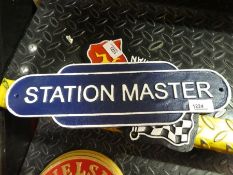 Stationmaster sign