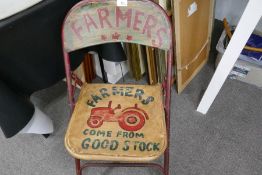Painted folding chair