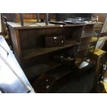 Vintage oak freestanding open bookcase