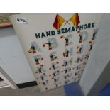 'Hand Semaphore' metal sign