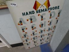'Hand Semaphore' metal sign