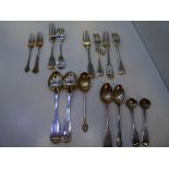 A quantity of some high quality silver flatware, Victorian, Georgian pieces. Total weight approx 16.