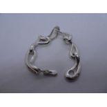 Contemporary silver Georg Jensen infinity bracelet, 452, marked Georg Jensen, 925, 19cm in length