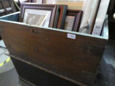 Two vintage wooden blanket boxes