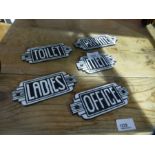 5 x Art Deco signs