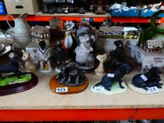 Selection of figures depicting dogs, cats some by Border Fine Arts, and a selection of Lilliput Lane