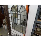 Small leaded glass mirror