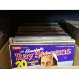 Three boxes of LPs to include Elton John, Beech Boys, The House Martins, T'Pau, Michael Jackson, etc