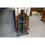 Victorian style black painted umbrella stand
