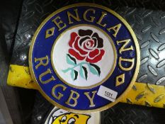 England Rugby plaque