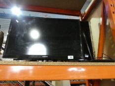 Two Samsung TVs model UE37ES 5500K and model T24E31DEX, both with remotes