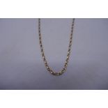 9ct yellow gold neckchain, marked 375, approx 50cm, 3g approx