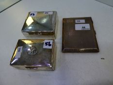 A nice silver lot comprising a very heavy, pretty silver gilt cigarette case Birmingham 1925 Frederi