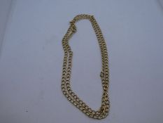 9ct yellow gold curblink necklace, marked 9K, approx 66cm length, 19.1g approx