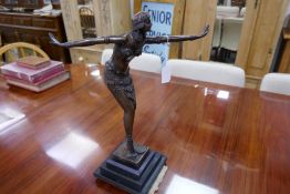 Deco bronze figure