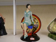 Kevin Francis, "Young Clarice Cliff" a model of seated lady, 339/900