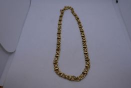 18ct yellow gold necklace marked 750 approx 46cm, 17.3g