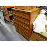 Pine effect chest of 6 drawers