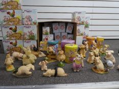 A quantity of Piggin figures by David Corbridge, mostly boxes and other related ephemera