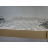 A quantity of Baccarat drinking glasses including wine glasses, tumblers and flutes, 40 in total