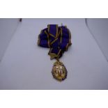 Cased Masonic Medal. 'Independent order of Oddfellows - Manchester unity' with inscription to rever