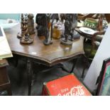 A Victorian Rosewood octagonal occasional table, 2 tier, 96cm