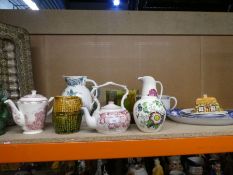 A selection of various pottery, including Dartmouth etc