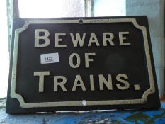 Beware of the train sign