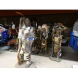 A selection of Native American Resin figures.