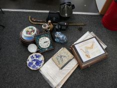 A mixed lot; to include cameras, plates, pictures and sundry