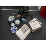 A mixed lot; to include cameras, plates, pictures and sundry