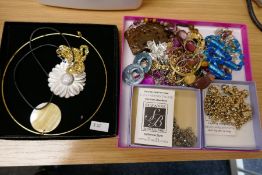 Collection of mixed costume jewellery to include; Joan Collins collection necklace, watches, suziB c