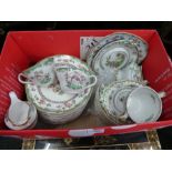 Box containing Spode 'Chelsea' design and dinnerware etc