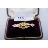 Cased 9ct yellow gold bar brooch with applied fox head decoration with ruby eyes in leather box Page