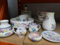 A selection Poole pottery to include vases etc