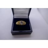 Gents yellow metal, possibly 18ct, yellow gold signet ring, set with a round cut diamond, appr