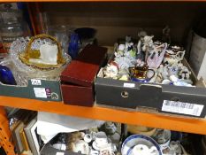 Two boxes of mixed China and glass including masons ware etc.