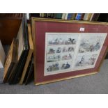 Various caricature prints including 2 after Cruikshank and one other picture
